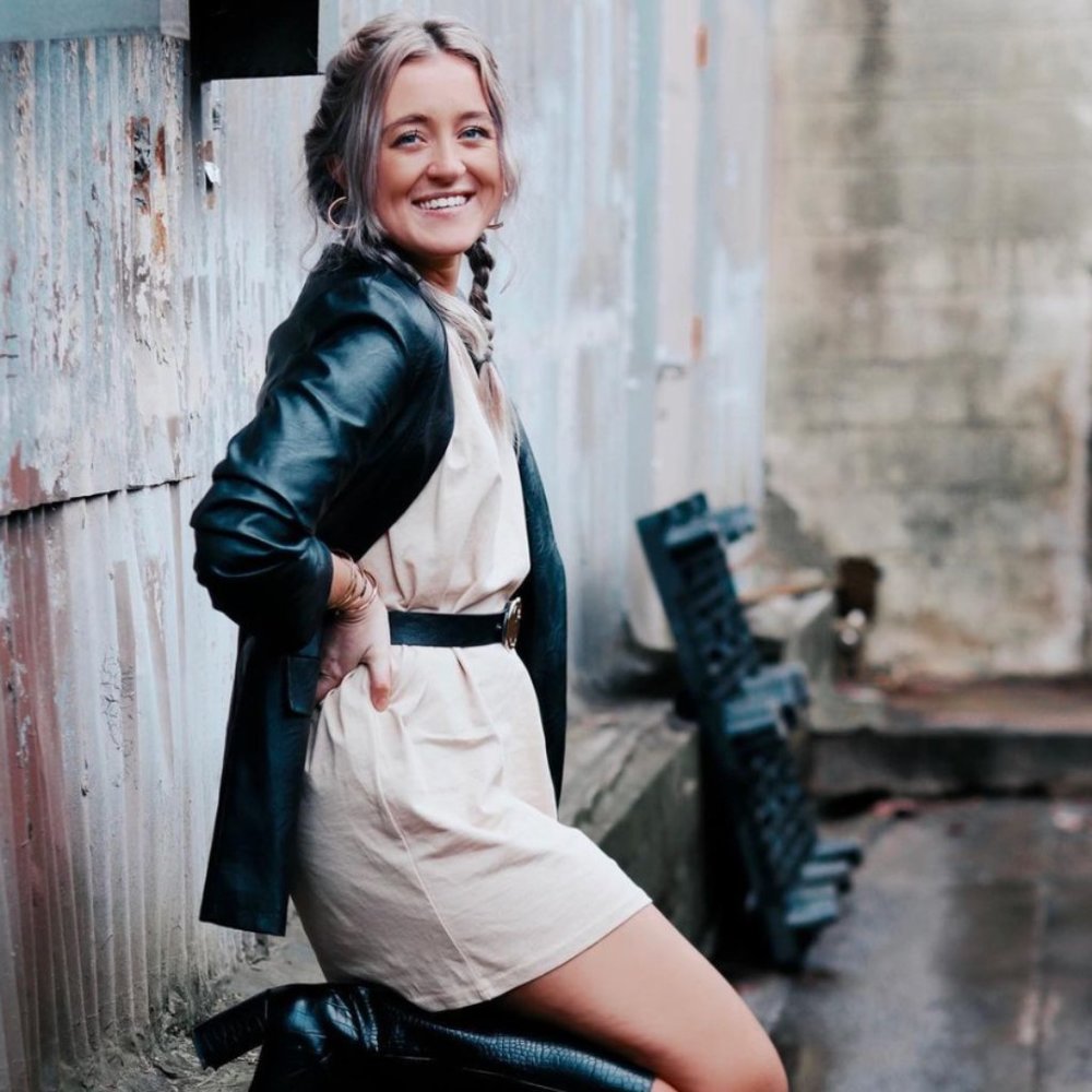 fab'rik Shoulder Pad Mini Dress